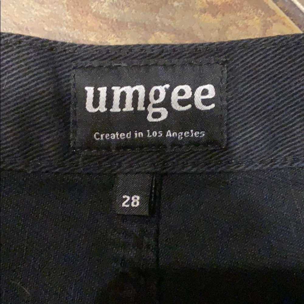 Umgee Womens 28" Black Denim Midi Skirt - Picture 2 of 3